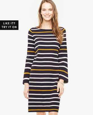 Ann Taylor Petite Striped Knit Shift Dress