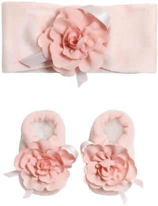 La Perla Rose Knit Socks & Headband