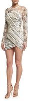 Thumbnail for your product : Elie Saab Sequined Star-Embroidered Minidress, White
