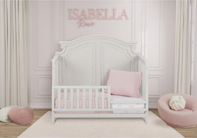 Evolur I Heart You Collection 3pc Toddler Bed Set (fitted Sheet, Comforter, Pillow Case) In Baby Pink & Heart Print