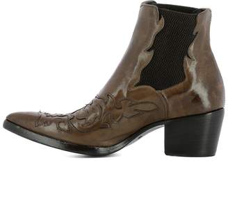 Alberto Fasciani Brown Leather Heeled Ankle Boots