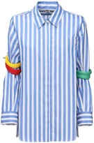 Thumbnail for your product : Rosie Assoulin Striped Cotton Shirt W/ Arm Bands