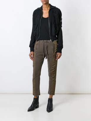 Haider Ackermann panelled cropped trousers