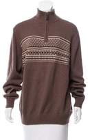 Thumbnail for your product : Oscar de la Renta Geometric Pattern Half-Zip Sweater
