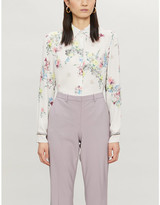 Thumbnail for your product : Ted Baker Aadele floral-print crepe shirt