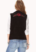 Thumbnail for your product : Forever 21 Secret Rebel Rose Fringe Vest
