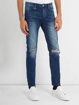 Thumbnail for your product : Neuw Iggy Distressed Skinny Fit Jeans - Mens - Blue