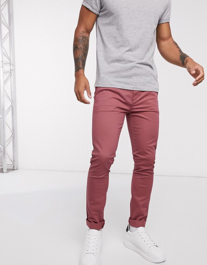burgundy skinny chinos