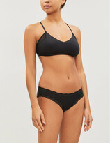 Thumbnail for your product : Stripe & Stare High-rise lace stretch-jersey briefs