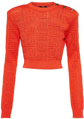 burnt orange cropped sweater