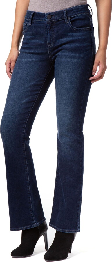 Jordache Women’s Mid Rise Curvy Bootcut Jeans, Available in 32″ Inseam