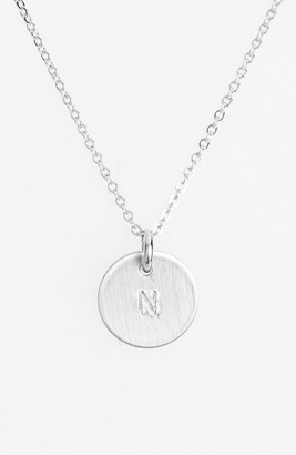 Nashelle Sterling Silver Initial Mini Disc Necklace