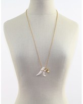 Thumbnail for your product : Alexander McQueen Gold-Tone Metal Skull & Tusk Pendant Necklace