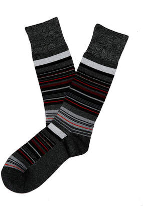 Perry Ellis Marled Stripe Dress Sock