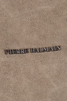 Thumbnail for your product : Balmain Pierre Studded brushed suede shoulder bag