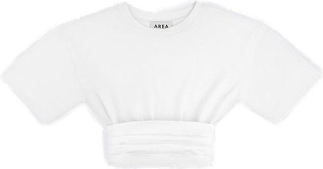 Area Pleated Cummerbund Waist Tuxedo T-Shirt