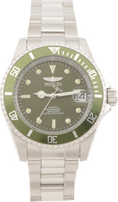 TJMAXX Men's Pro Diver Stainless Steel Green Dial Automatic Watch