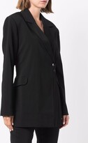 Thumbnail for your product : Ganni Relaxed Off-Centre Button-Front Suit Blazer