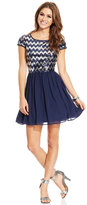 Thumbnail for your product : B. Darlin Juniors' Cap-Sleeve Sequin Dress