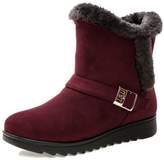 Thumbnail for your product : FHD Womens Winter Fur Lined Slip On Snow Ankle Durable Outsole Booties Boots (9 B (M) US, )