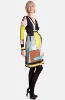 Thumbnail for your product : Olian Printed Jersey Maternity Dress