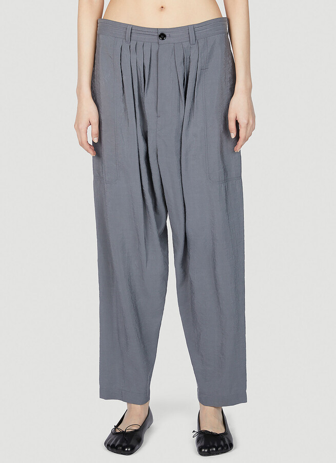 Lemaire Soft Pleated Pants in Grey - ShopStyle