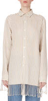 Thumbnail for your product : Long-Sleeve Button-Down Striped Shirt w/ Fringe