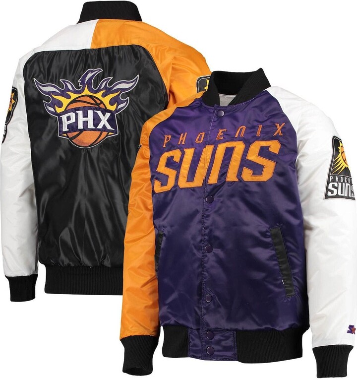 Men's Starter Purple/Orange/White Phoenix Suns Tricolor Remix Raglan