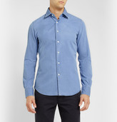 Thumbnail for your product : Incotex Glanshirt Slim-Fit Washed Lightweight Denim Shirt