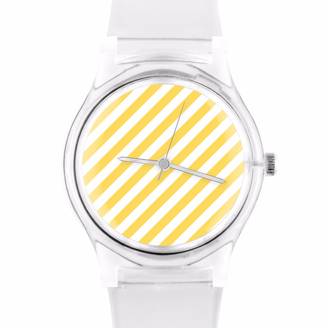 May 28th May28th - 05:45PM Yellow & White Stripe Watch