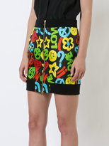 Thumbnail for your product : Moschino peace and love front zip skirt