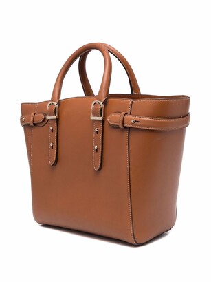 Aspinal of London Marylebone contrast-stitching tote