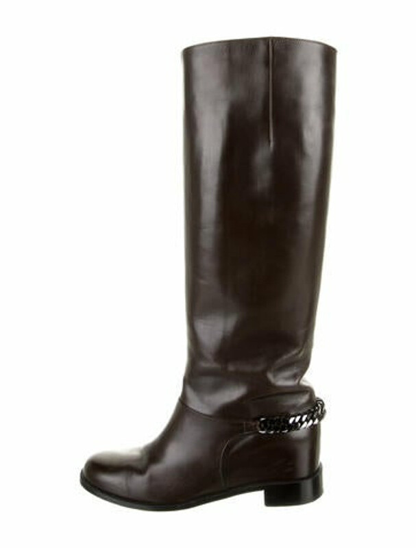 Christian Louboutin Leather Riding Boots Brown - ShopStyle