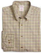Thumbnail for your product : Brooks Brothers Supima® Cotton Non-Iron Regular Fit Green Check Sport Shirt