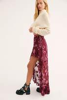 Thumbnail for your product : For Love & Lemons Sophie Velvet Floral Skirt