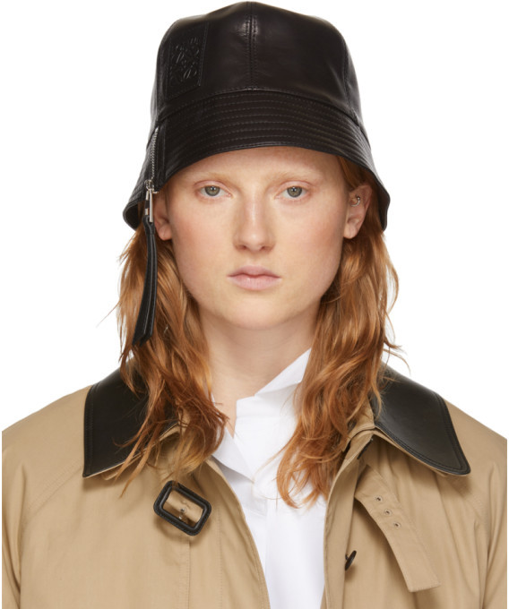 loewe leather bucket hat