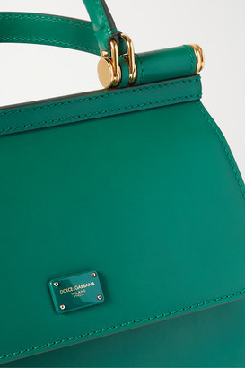 Dolce & Gabbana Sicily 58 Small Leather Tote - Green