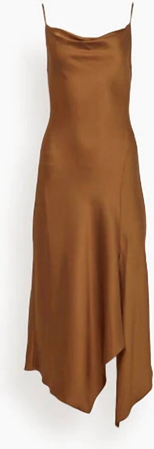 Jonathan Simkhai Nellie Slip Dress In Copper - ShopStyle