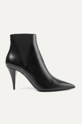 saint laurent leather ankle boots