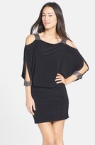 Thumbnail for your product : Betsy & Adam Embellished Slit Cuff Blouson Dress