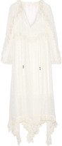 Thumbnail for your product : Zimmermann Divinity Lace-trimmed Embroidered Silk-georgette Midi Dress