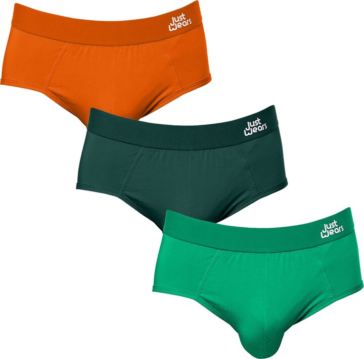 JustWears Briefs Pack of 3 Anti Chafing No Ride Up Organic