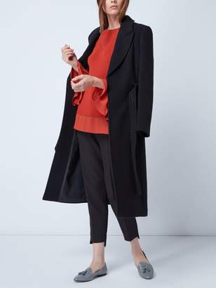 Linea Pia Belted Wrap Front Coat