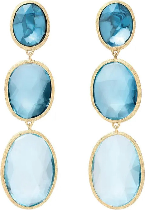 Marco Bicego 18K yellow gold Lunaria topaz earrings
