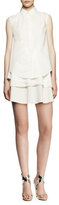 Thumbnail for your product : Derek Lam 10 Crosby Sleeveless Tiered Ruffle Shirtdress