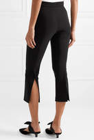 Thumbnail for your product : Rosetta Getty Cropped Stretch-crepe Flared Pants - Black