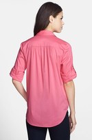 Thumbnail for your product : Foxcroft Button Pocket Roll Sleeve Shirt (Petite)