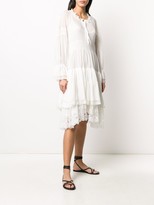 Thumbnail for your product : Ermanno Scervino Flared Lace-Hem Day Dress