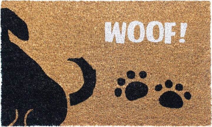 Rugsmith White Machine Tufted Woof Doormat, 18" x 30"