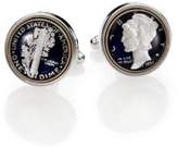 Thumbnail for your product : David Donahue Sterling Silver Mercury Dime Cuff Links